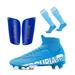 Football Shoes Soccer Sock Soccer Plastic Shin Guard For Adults kids Customize Set Men Women TF\FG Outsole Training Soccer Boots ZH1313-C-Blue 45