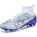 Boys Girls High-Top Soccer Cleats Youth Football Cleats Comfortable Turf Indoor Soccer Shoes for Kids Outdoor Indoor Competition Unisex