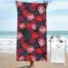 Lukts Microfiber Beach Towel - Sand Free Towels Are Quick Dry Super Absorbent - Perfect Pool Travel Camping Essentials - Valentine S Day Heart I Love Print For Adults 27.5 X55