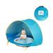 Baby Beach Tent Children Waterproof Pop Up sun Awning Tent UV-protecting Sunshelter with Pool Kid Outdoor Camping Sunshade Beach blue