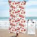 Lukts Microfiber Beach Towel - Sand Free Towels Are Quick Dry Super Absorbent - Perfect Pool Travel Camping Essentials - Fire Truck Print For Adults 27.5 X55