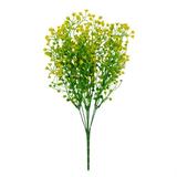 Artificial Flowers 4 Pieces Artificial Outdoor UV Resistant Shrubs Bushes Fake Plastic Plants Flowers for Home Garden Wedding Indoor Balcony Vase Decoration (Yellow)