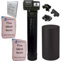 Fleck Whole House Water Softener System 5600sxt Digital Meter Grain-includes valve & brine tank with safety float 3/4 Inch Black Fine Mesh Resin 64K 3/4 Bypass