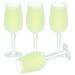 Miniature Cups 4 Pcs Dollhouse Champagne Flutes Juice Models Wine Glasses Accessory Decor