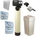 AFWFilters 1.5 Cubic Foot 48k Whole Home Water Softener with High Capacity Resin 3/4 Stainless Steel FNPT Connection and Almond Tanks