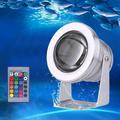 LED Submersible Floodlight IP67 Waterproof RGB Underwater Lighting 10W LED Floodlight for Outdoor Garden Lighting with Fountain Pool Silver