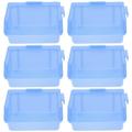 6 Pcs Toolbox Tool Chest Plastic Nesting Shelf Bin Storage Case Warehouse Parts Box Organizer Pp