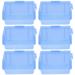 6 Pcs Toolbox Tool Chest Plastic Nesting Shelf Bin Storage Case Warehouse Parts Box Organizer Pp