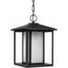 FJU Generation 69029-12 Transitional One Light Outdoor Pendant from Seagull-Hunnington Collection in Black Finish 9.00 inches 9 inch