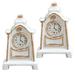 Ornament 2 Pcs Miniature Pendulum Clock House Dollhouse Grandfather White Total