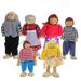 Doll Lovely Happy Family Dolls Statue Decor Child Parent-child 6 Pcs Little Movable Wooden Cloth Childrenâ€™s Toys Playsets Chidrens