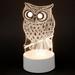 Owl 3D Illusion Lamp 3D Illusion Night Light Desk Lamp USB Powered LED Lights 3D Visual Night Stand Lamp