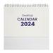Home Decor Clearance! 2024 English Desk Calendar Stock Desktop Calendar Double Layer Reinforcement Fordurable Beautiful and Atmospheric Appearance