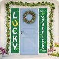 npkgvia St Patricks Day Decorations Home Decor St. Patrick s Day Irish Holiday Porch Sign Home Door Curtain Banner Decoration St Patricks Day Accessories St Patricks Day Decor