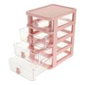 Desk Tidy Drawers Storage Box Cupboard Organizer Shoe Rack Furniture Transparent Table Pink Office