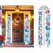 72in 4th of July Welcome Sign Set - Patriotic Wooden Porch Decor - Vertical Welcome & Hydrangea Designs Independence Day Outdoor Display