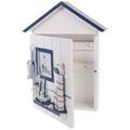 Key Locker Storage Cabinet Container Wall Rack Home Basket Desktop Adornment Wall-mounted Box Pine Wood