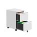 2 Drawer Mobile File Cabinet Under Desk Storage Cabinet with Lock Office Filing Cabinet for A4/F4/Letter (White 2 Drawer)