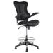 ZQRPCA Ergonomic Drafting Chair Tall Office Chair Standing Desk Chair up Armrests Molded Foam Seat with Adjustable Footrest Ring Lumbar Support (Stool Black MESH Fabric)