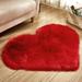 Wozhidaoke Area Rug Wool Imitation Sheepskin Rugs Faux F Ur Non Slip Bedroom Shaggy Carpet Mats Outdoor Rug Bathroom Rugs Room Decor Red 42*32*1 Red