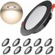 GROOFOO Lot de 10 Spot à encastrer LED Noir Spot de Plafond LED Ultra Plat,500 Lumens,AC 220-240V