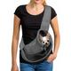 Langray - Pet Dog Sling Carrier Breathable Mesh Travel Safe Sling Bag Carrier for Dogs Cats black(black, s)