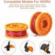 Worx WA0010 Replacement 10-Foot Grass Trimmer/Edger Spool Line 4-Pack for WG150, WG151, WG152, WG155, WG165, WG166, WG160, WG167, WG175