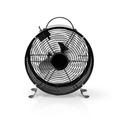 Black 9" Retro Metal Desk Cooling Fan with 2 Speeds, Integrated Handle and Non Slip Feet | 20W