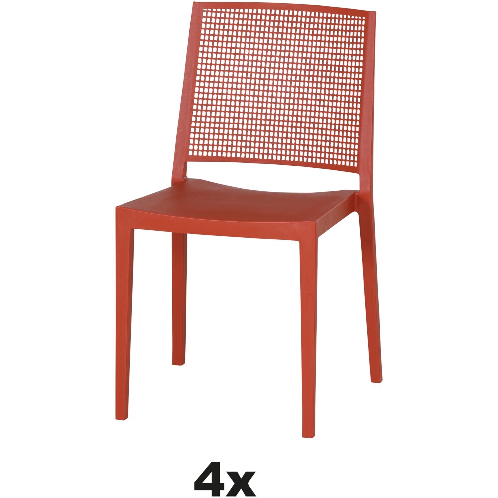 SIENA GARDEN Urban Lights Set 4teilig Square Stuhl gastrotauglich brick Image