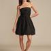 Lucky Brand Bubble Hem Mini Dress - Women's Clothing Dresses Mini Dress in Jet Black, Size M