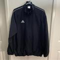 Adidas Jackets & Coats | Adidas Track Jacket Men’s Size Large Black Full Zip Wind Breaker Outdoor Jacket | Color: Black/White | Size: L