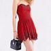 Urban Outfitters Dresses | Ecote Karmin Heartbreaker Mini Dress Beaded Embellished M 8 | Color: Red | Size: M