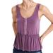 American Eagle Outfitters Tops | American Eagle Soft & Sexy Purple Hook & Eye Peplum Babydoll Tank Top Size Small | Color: Purple | Size: S