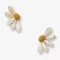 Kate Spade Jewelry | Kate Spade Dazzling Daisy Gold Statement Stud Earrings | Color: Gold/White | Size: Os