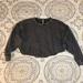 Free People Tops | Free People Cropped Sweatshirt Cinched Distressed Dark Gray Size Small | Color: Black/Gray | Size: S