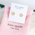 Kate Spade Jewelry | Kate Spade Shining Spade Pearl Studs Earrings Nwt | Color: Gold/White | Size: Os