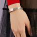 Gucci Jewelry | 925 Sterling Silver Gucci Gg And Bee Engraved Cuff Bracelet | Color: Silver | Size: 17