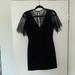 Zara Dresses | Black Mini Elegant Dress With Lace | Color: Black | Size: M