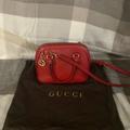 Gucci Bags | Authentic Gucci Red Leather Mini Dome Handbag | Color: Red | Size: Os