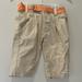 Ralph Lauren Bottoms | Baby Boy Ralph Lauren Tan Beige Pants Orange Belt 9 Months Elastic Waist Button | Color: Cream/Orange | Size: 9mb