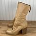 Free People Shoes | Free People Elle Block Heel Boots. | Color: Cream/Tan | Size: 6