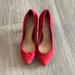 Jessica Simpson Shoes | Jessica Simpson Red Suede Pumps | Color: Red | Size: 6.5