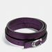 Coach Jewelry | Coach Signature Leather Wrap Bracelet | Color: Purple/Silver | Size: 25”(L)