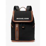 Michael Kors Brooklyn Cotton Canvas Backpack Black One Size