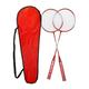 Harilla Badminton Rackets Badminton Equipment 2 Pieces Basic Badminton Racket Durable Badminton Racquets for Intermediate Beach Lawn, Red