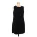 Donna Morgan Cocktail Dress - Sheath Crew Neck Sleeveless: Black Print Dresses - Women's Size 14