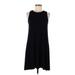 Old Navy Casual Dress - A-Line High Neck Sleeveless: Black Solid Dresses - Women's Size Medium