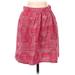 Mata Traders Casual A-Line Skirt Knee Length: Red Aztec or Tribal Print Bottoms - Women's Size X-Small