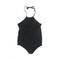 Sea Angel One Piece Swimsuit: Black Solid Swimwear - Women