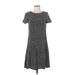 H&M Casual Dress - A-Line: Gray Damask Dresses - Women's Size 2